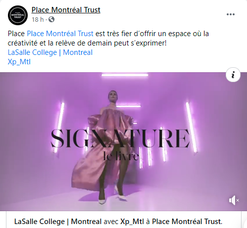 Facebook Place Montréal Trust